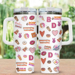 Vaso de café Just Donut, vaso de 40 oz de Dunkin Donuts, vaso de acero inoxidable Coffee Addict, vaso Dunkie Junkie, taza de café Donut