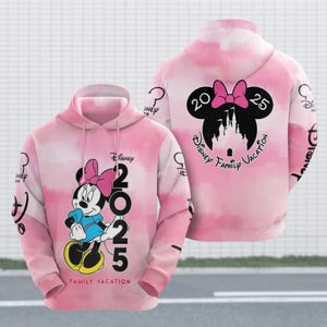 Disney Family Vacation 2025 Hoodie, Disney Minnie Mouse Sweatshirt, Family Disney Shirt, Magical Vacation Hoodie, Disney Group Outfit