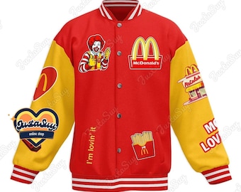 Mcdonald's Baseball Jacket, Mcdonald's Jacket, Mcdonalds Jacket