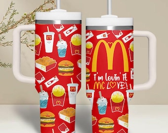 Fast Food 40oz Tumbler, Food Lover 40oz Tumbler, McDonald Stainless Tumbler, McDonalds Addict Steel Tumbler, Fast Food Tumbler Cup