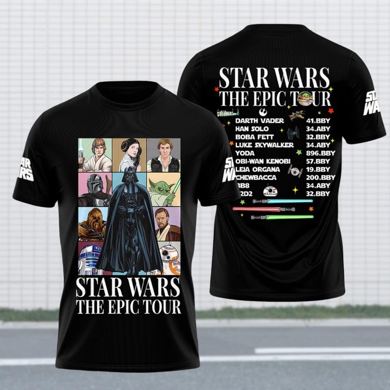 Star Wars The Epic Tour Hoodie, Darth Vader Sweatshirt, Stormtrooper Sweatshirts, Starwars 20th Anniversary Tshirt, Baby Yoda Tshirt