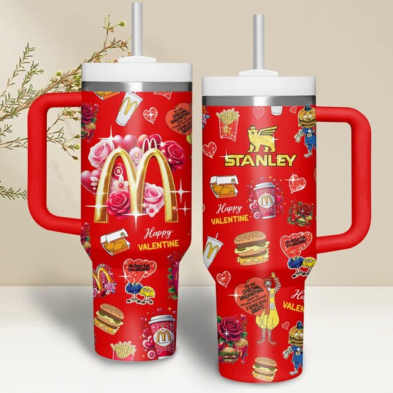 McDonalds Lover 40oz Tumbler, McDonalds Addict Coffee Cup, McDonald Stainless Tumbler, Fast Food Steel Tumbler, Fast Food Tumbler Cup