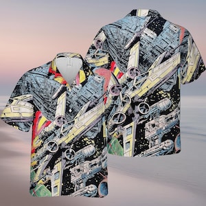 Star Wars Hawaiian Shirt, Darth Vader Aloha Shirt, Movie Lover Shirt For Men, Stormtrooper Short Sleeve Shirt, Galaxy&#39;s Edge Beach Shir