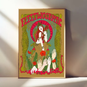 Cartazes de filmes do Fleetwood Mac, cartazes de tela para decoração de quarto, filme clássico, pôster de arte de parede, presentes de pôster