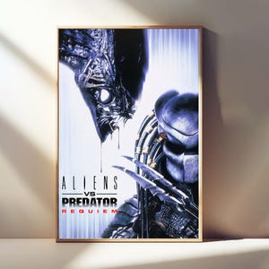 Alien Vs. Predator Movie Poster, Classic Film, Room Decor, Canvas Posters, Wall Art Poster, Poster Gifts
