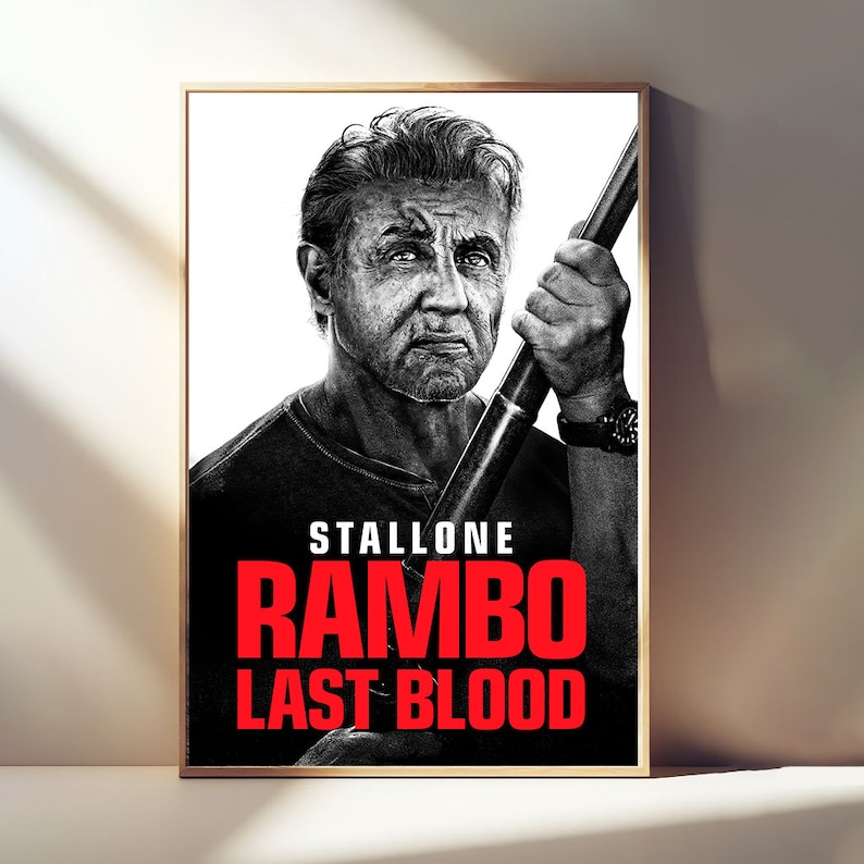 Rambo Last Blood Movies Posters, Paper Room Decor Posters, Classic Film ...