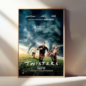 Twisters (2024) Movie Poster, Classic Film, Room Decor, Canvas Posters, Wall Art Poster, Poster Gifts