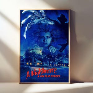 Póster de la película &quot;Pesadilla en Elm Street&quot;, película clásica, decoración de interiores, pósteres en lienzo, póster de arte mural, pósteres de regalo