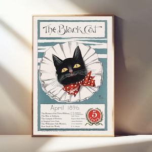 The Black Cat Poster - 1896 - Etsy
