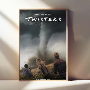 Twisters (2024) Movie Poster, Classic Film, Room Decor, Canvas Posters, Wall Art Poster, Poster Gifts