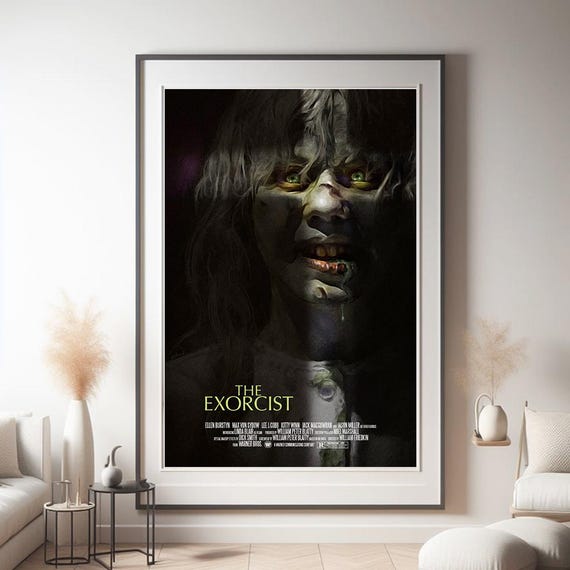 エクソシスト映画ポスター、クラシック映画、部屋の装飾、キャンバス