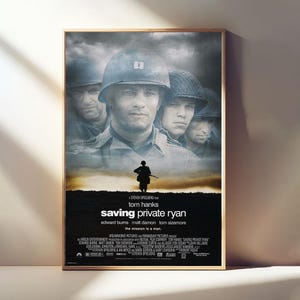 Saving Private Ryan Movie Poster, Classic Film, Room Decor, Canvas Posters, Wall Art Poster, Poster Gifts