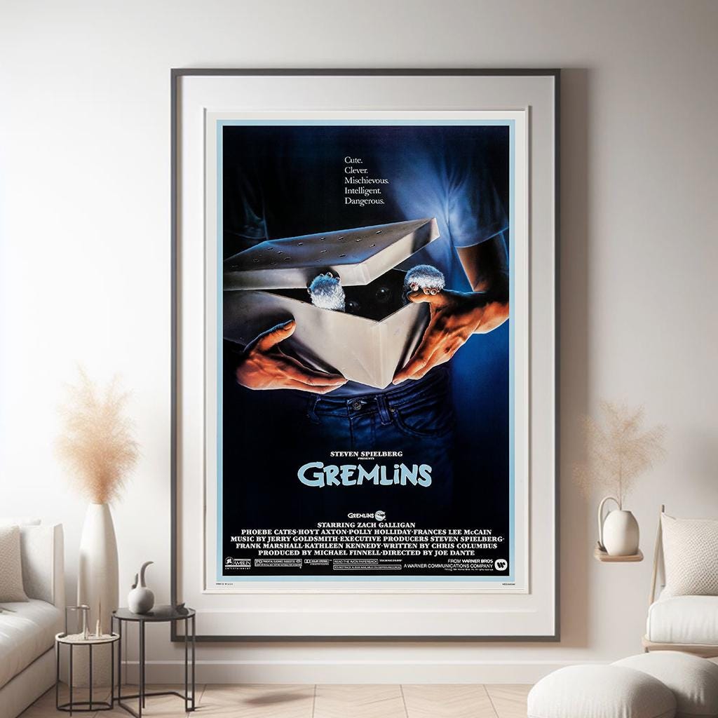 グレムリン映画ポスター、クラシック映画、部屋の装飾、キャンバス