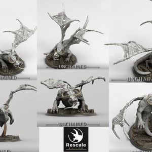 Grogbann - Lot de 6 figurines - 28mm et 32mm - Figurines en resine grise à peindre