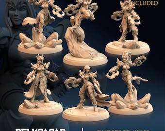 Shadowveil Killer - Set of 6 miniatures - 32mm - Grey resin miniatures unpainted