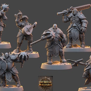 Rénégats - Set 1 - Lot de 6 figurines - 32mm - Figurines en resine grise à peindre
