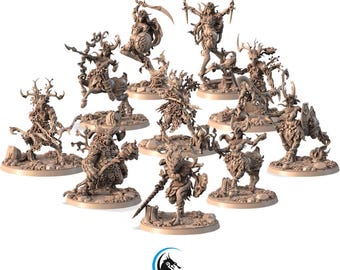 Wraith of Dryad - Set of 10 miniatures - 32mm - Grey resin miniatures, unpainted
