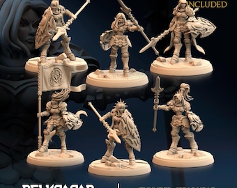 Thunder Spearhead - Set of 6 or sold individually - 32mm - Grey resin miniatures, unpainted