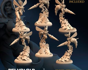Gilded Stinger - Set of 6 miniatures - 32mm - Grey resin miniatures unpainted