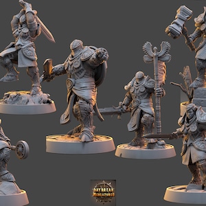 Rénégats - Set 2 - Lot de 6 figurines - 32mm - Figurines en resine grise à peindre