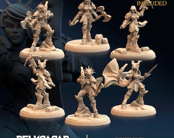 Skystalker - Set of 6 or sold individually - 32mm - Grey resin miniatures, unpainted