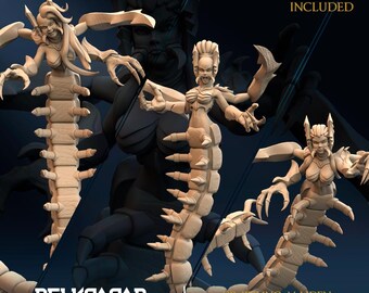 Crawling Maiden - Set of 3 figures - 32mm - Grey resin figures to be painted
