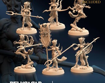 Warden of Mayhem - Set of 6 miniatures - 32mm - Grey resin miniatures, unpainted