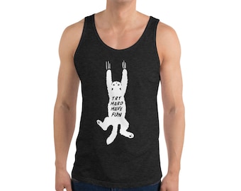 Try Hard Have Fun Vest Zwart (Unisex)