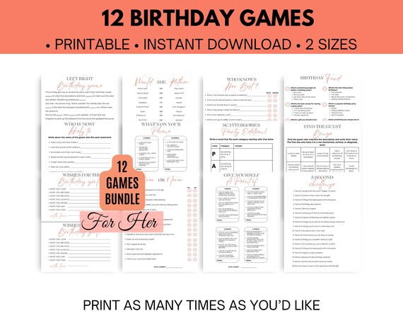 Giochi di compleanno per la sua donna Gioco per feste di