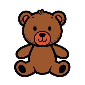 Ours en peluche SVG Cricut, bébé ours svg, animaux de la forêt, superposition, baby shower ours en peluche, images svg ours en peluche PNG