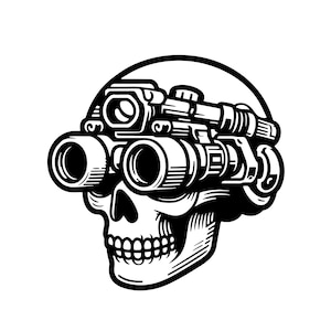 Fichier Svg de crâne de soldat de lunettes de vision nocturne | Svg 4 juillet | Svg soldat | Svg militaire | Fichiers PNG Eps pour Cricut Silhouette imprimables