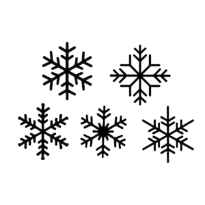 スノーフレーク SVG バンドル、デジタルダウンロード用のスノーフレーク、冬の SVG スノーフレーク ファイル、Cricut、シルエット、Glowforge、個別の svg/png