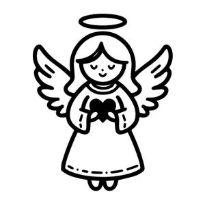 Angel SVG, angel wings svg, christmas angel svg, angel vector, angel clipart, religious angel svg, angel cricut silhouette svg cut file