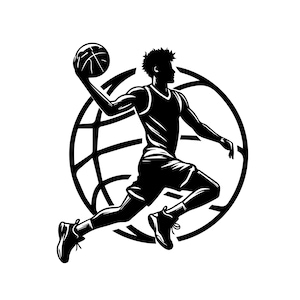 Basketball Player Ball Kontur, svg, eps Vektordateien für Silhouette, Cricut, Schneideplotter, Png datei