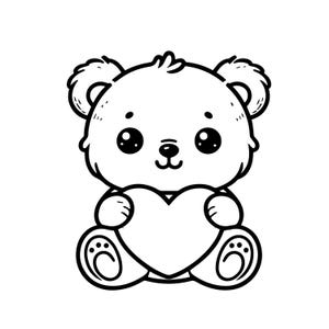 Overzicht teddybeer, teddybeer Svg, teddybeer png, beer Cricut, beer gesneden bestand, beer clipart, teddybeer hart svg