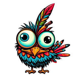 Funny Bird Clipart PNG, Quirky Bird Illustrations Whimsical Birds, Crazy bird clip art, cute bird png cartoon bird faces, funny bird svg