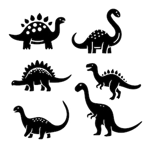 Cute Dinosaur svg | clipart de dinossauro | silhueta de dinossauro svg | dinossauro infantil svg | t-rex svg | dino svg | arquivos svg tudo em um