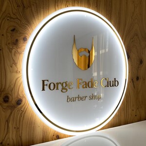 Letrero acrílico retroiluminado personalizado / Letrero acrílico para negocios / Letrero con logotipo para negocios / Letrero acrílico con logotipo / Letrero con luz LED imagen 4