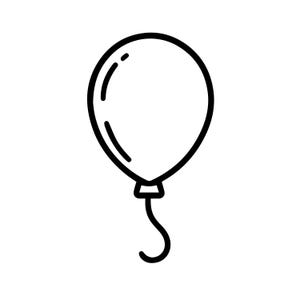 Ballon svg, ballon silhouet svg, ballon omtrek svg