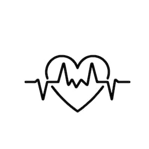 Heartbeat Line SVG Files | ECG EKG Cut Files | Healthcare Vector Files | Nurse Vector | Heartbeat Pulse Clip Art