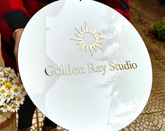 Placa de boas-vindas personalizada em acrílico para empresas | Placa de porta | Placa para salão de beleza | Placa para pequenas empresas | Placa de recepção