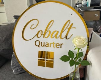 Placa Comercial Personalizada em Acrílico | Logotipo em Acrílico | Placa Comercial Personalizada com Impressão UV e 3D | Decoração para Porta de Entrada de Escritório