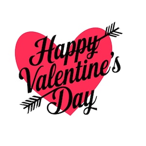 Pliki SVG do cięcia Happy Valentine&#39;s Day, Koszulka SVG z okazji Walentynek, Serce SVG, Plik do cięcia Love, Miłość SVG, Clipart Love, Wykorzystanie komercyjne, Cricut