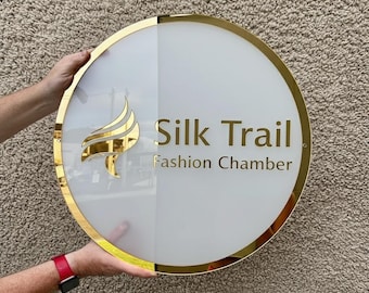 Acrylic Business Sign, Custom Business Logo Sign, Acrylic Logo Sign