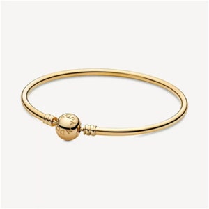 Bracciale Pandora Moments, Bracciale con ciondolo di alta qualità, Bracciale con ciondolo minimalista per tutti i giorni, Bracciale con ciondolo in argento sterling S925, Regalo per lei Gold