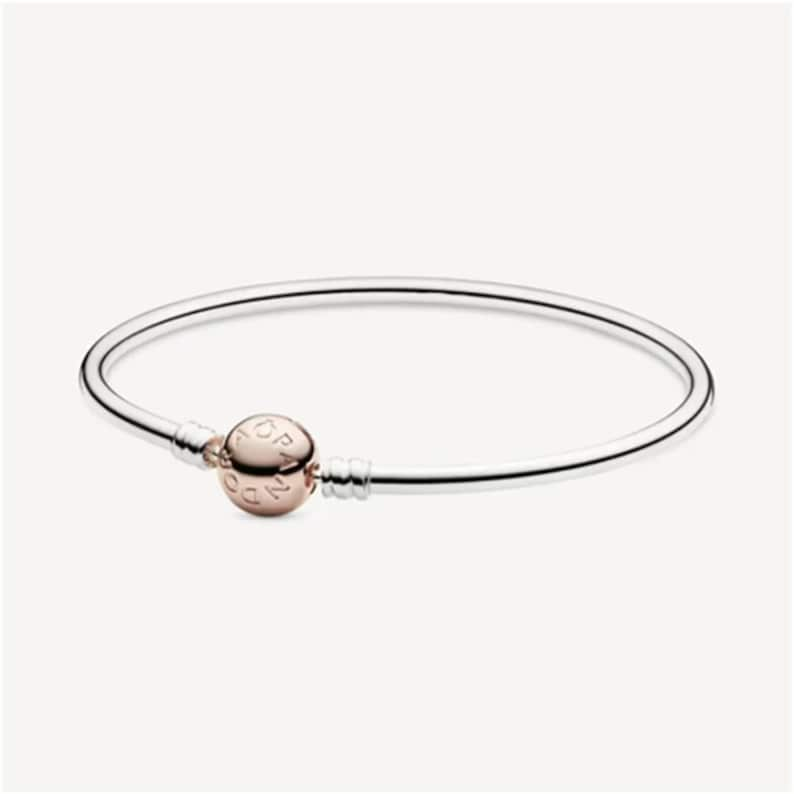 Bracciale Pandora Moments, Bracciale con ciondolo di alta qualità, Bracciale con ciondolo minimalista per tutti i giorni, Bracciale con ciondolo in argento sterling S925, Regalo per lei Rose gold