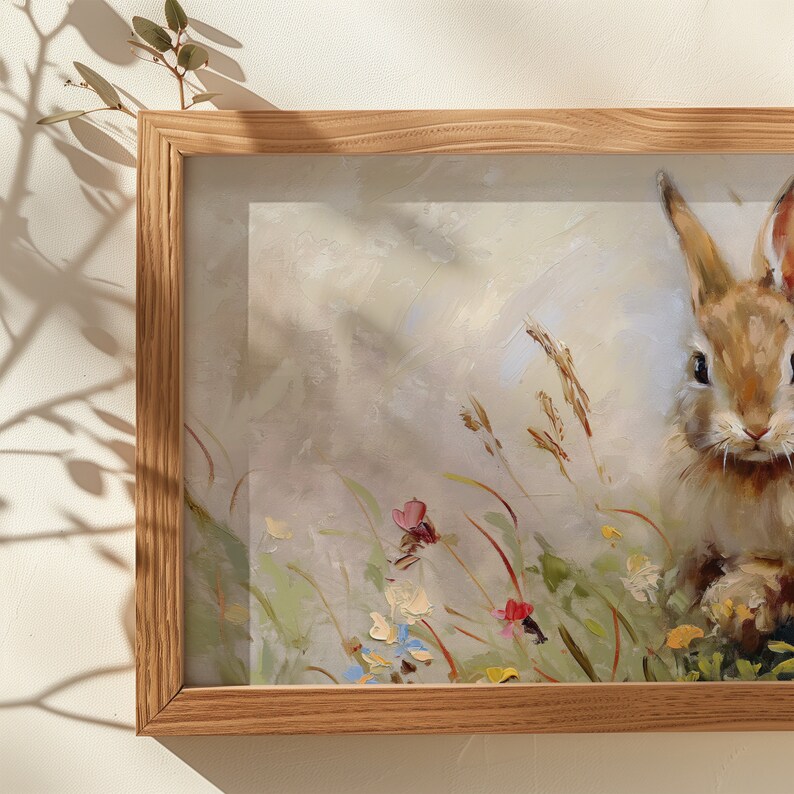 Spring Frame TV Art Bunny Rabbit Frame TV Art Spring TV Decor TV017 zdjęcie 7