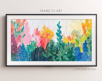 Abstract spring Frame TV Art | Abstract oil painting | Spring is coming TV Art | Frame TV Decor | TV006