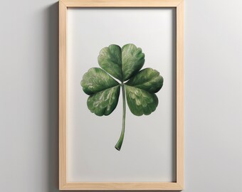 Shamrock Print | St. Patrick's Day Print | Watercolor Clover Wall Art | Irish Printable | Boho St. Patrick's Day Decor | Art print |