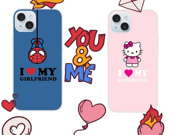 Funda para teléfono de pareja / Spider-man / Hello Kitty